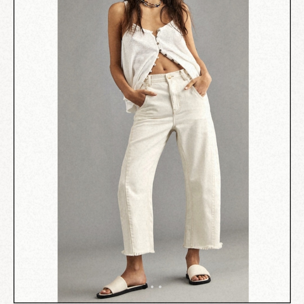 Free People barrel boho jeans